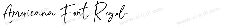Americana Font Regul字体转换 Americana Font Regul字体转换